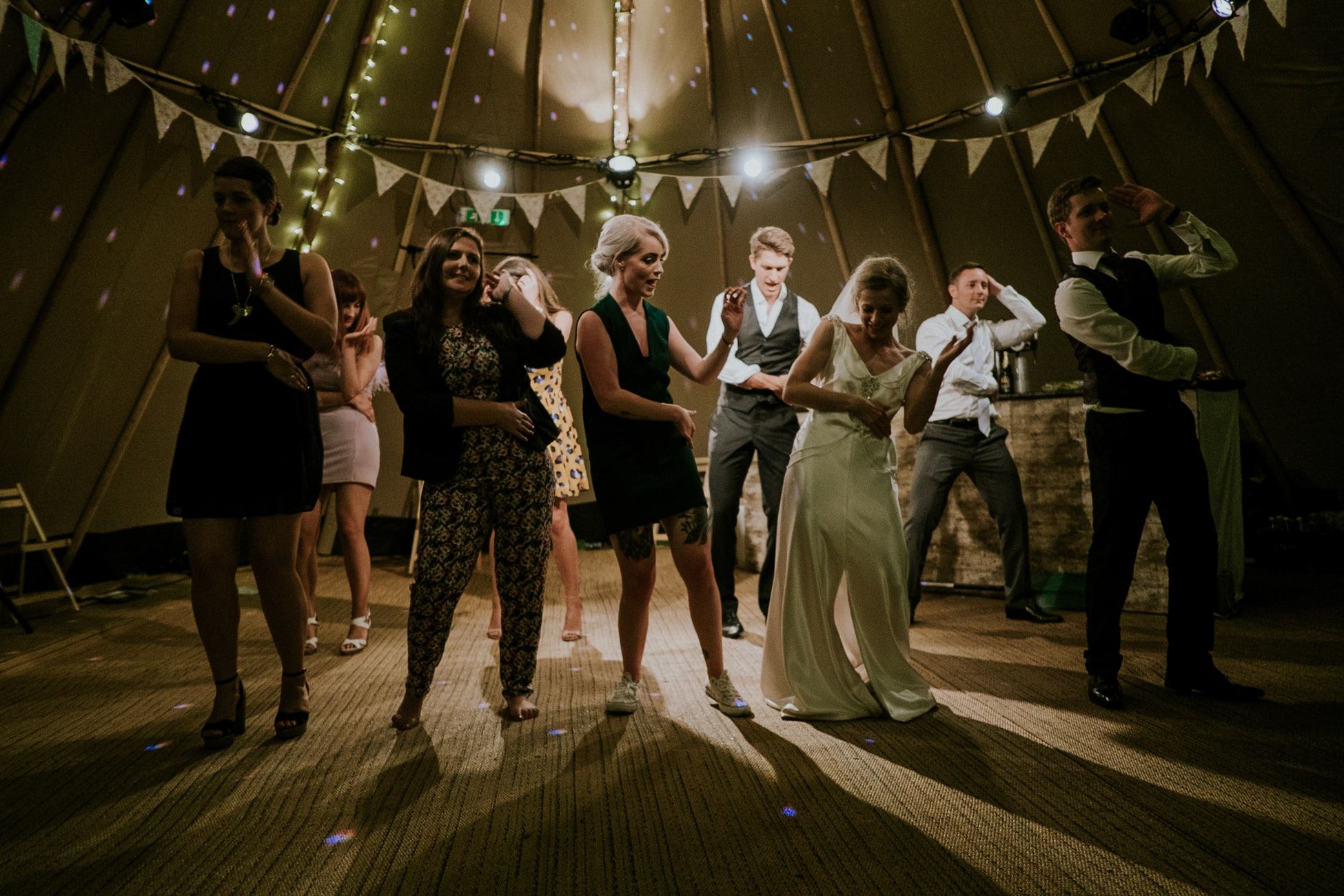 people dancing at event