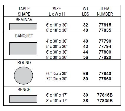 McCourt Commercialite® Rectangular Grey Plastic Folding Table - 60L x 30W  x 30H